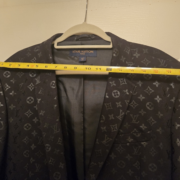 Louis Vuitton Black Monogram Blazer/Sport Coat 1,500 Size US 48 🔥🔥🔥 - Picture 7 of 13